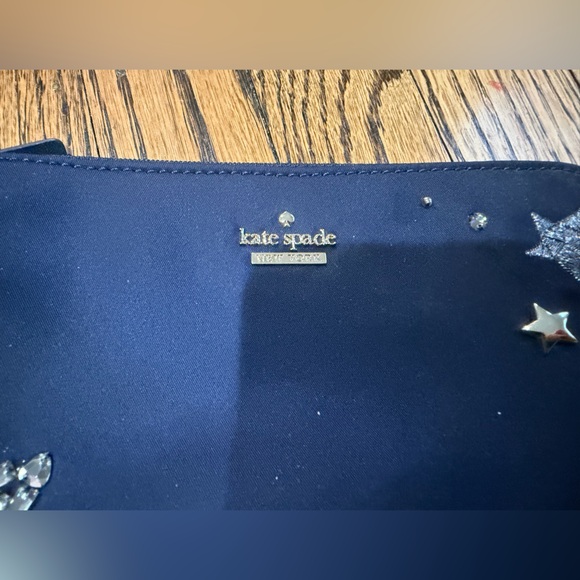 NWOT: Kate Spade Midnight Blue Starry Cosmetic Bag - Picture 2 of 9